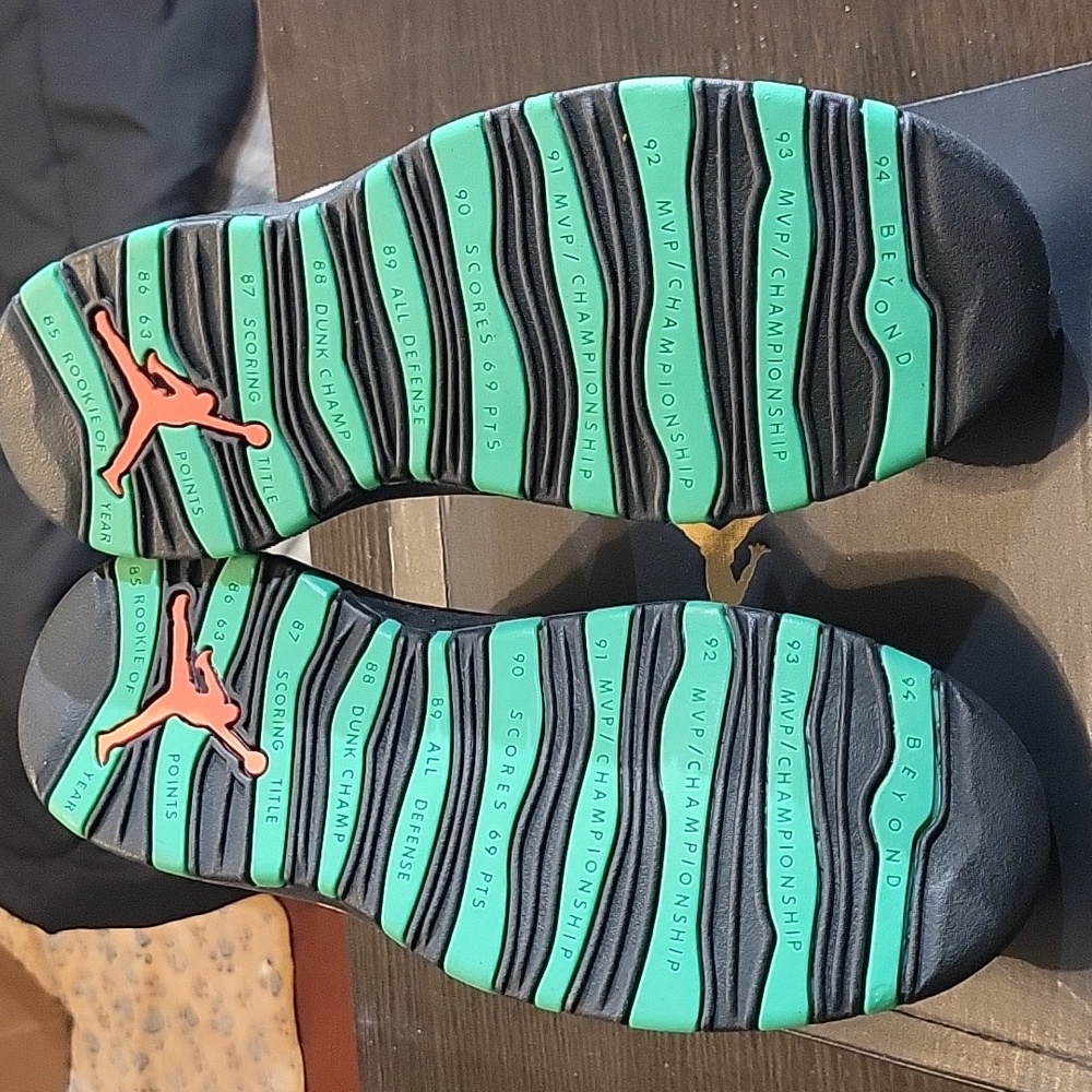 Air Jordan 10 Retro Rare 30th GG (PS) "Verde" (2015) Boys 3Y Girl 4.5 New W/Box - Picture 9 of 11